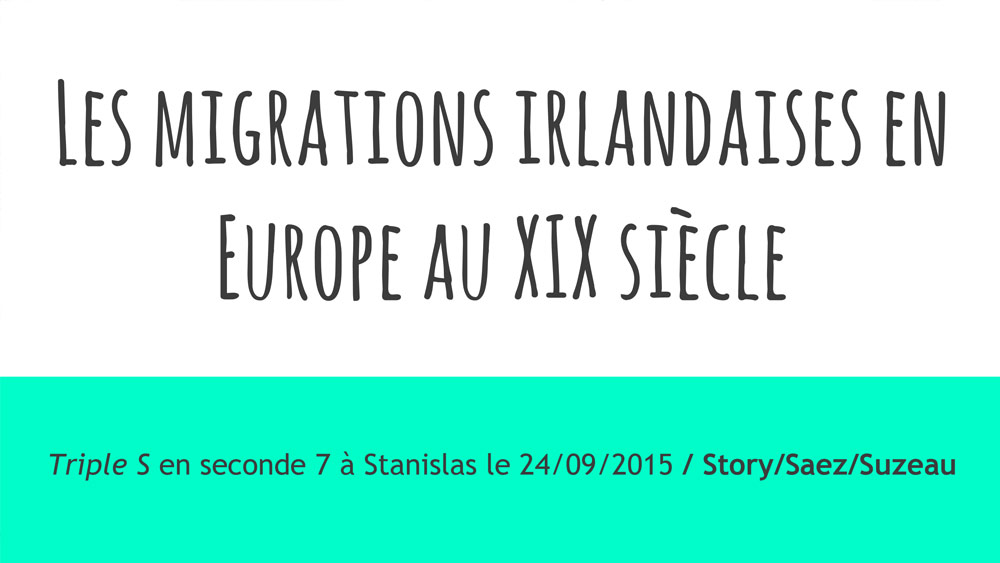 Les migrations irlandaises en Europe